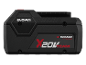 Batterie d'outil électrique noire de 8.0Ah, avec texte rouge et blanc 'X 20V TEAM'.
