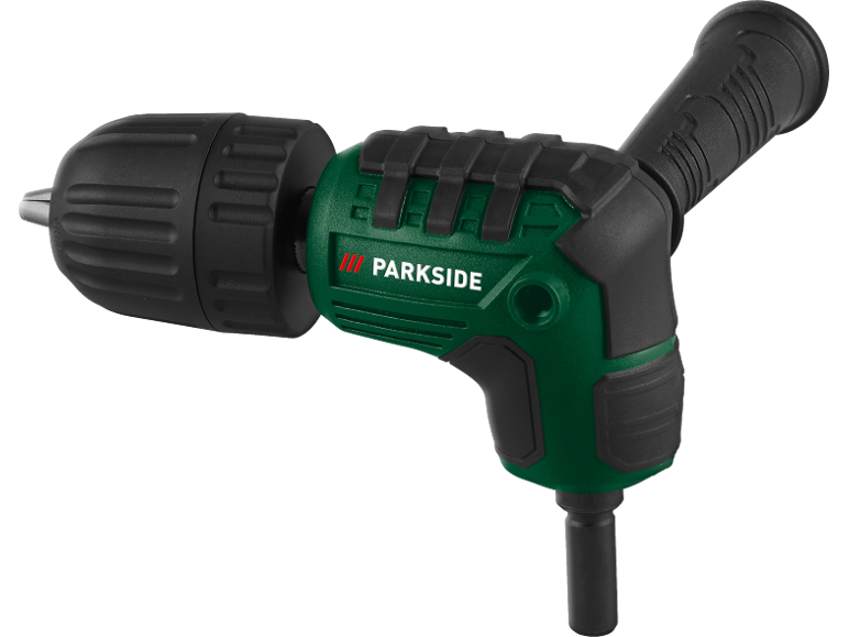 Adaptateur de perceuse d'angle avec mandrin noir et poignée
