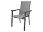 Chaise de jardin grise avec accoudoirs