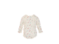 Body bébé crème à manches longues avec imprimé floral.
