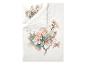 Housse de couette et taie d'oreiller blanches avec imprimé floral aquarelle