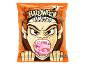 Sachet de bonbons vampire d'Halloween avec des friandises roses, 200g.