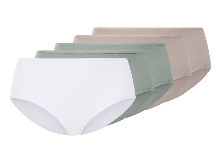 Lot de culottes blanches, vertes et beiges.