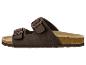 Sandales marron pour femme avec deux boucles et une semelle en liège