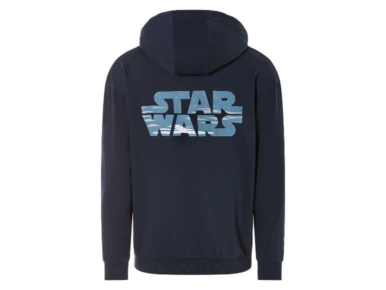Un sweat à capuche bleu marine avec le logo Star Wars.