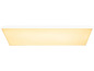 Un plafonnier LED rectangulaire blanc.