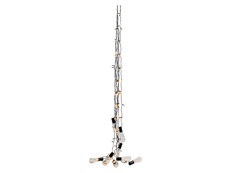Une longue guirlande de lumières avec des ampoules, idéale pour la décoration.
