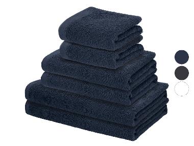 LIVARNO® Set de 6 serviettes en éponge