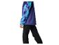 Veste de sport homme avec motif abstrait bleu et pantalon de sport noir.