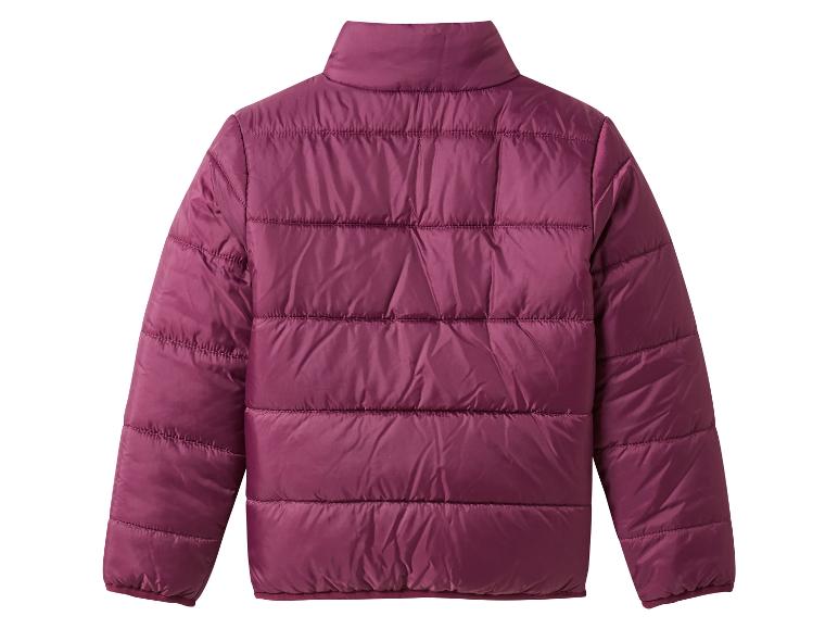 Veste matelassée violette, vue de dos.