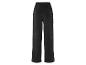 Pantalon en velours côtelé noir avec ceinture élastique.