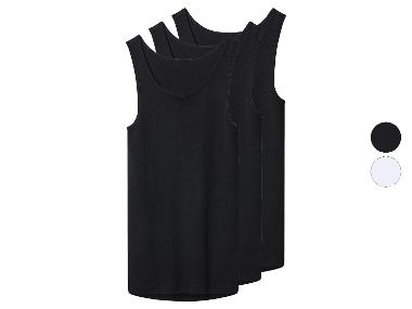 esmara Men Lot de 3 débardeurs côtelés homme