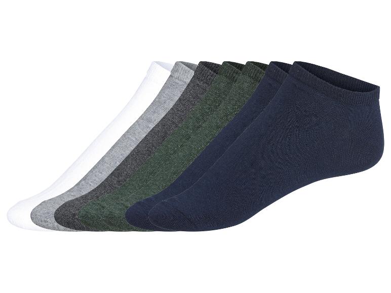 Lot de chaussettes mi-bas, couleurs variées (blanc, gris, vert foncé, marine).