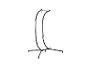 Support noir pour chaises ou hamacs suspendus