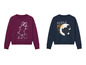 Deux sweats à capuche Mickey Mouse avec des designs différents.