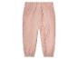 Pantalon rose poudré pour bébé, tissu mousseline.