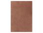 Couverture en velours marron sur fond blanc