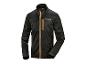 Veste softshell noire avec des détails orange de Parkside.