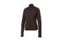 Veste de sport marron foncé avec fermeture éclair et col montant