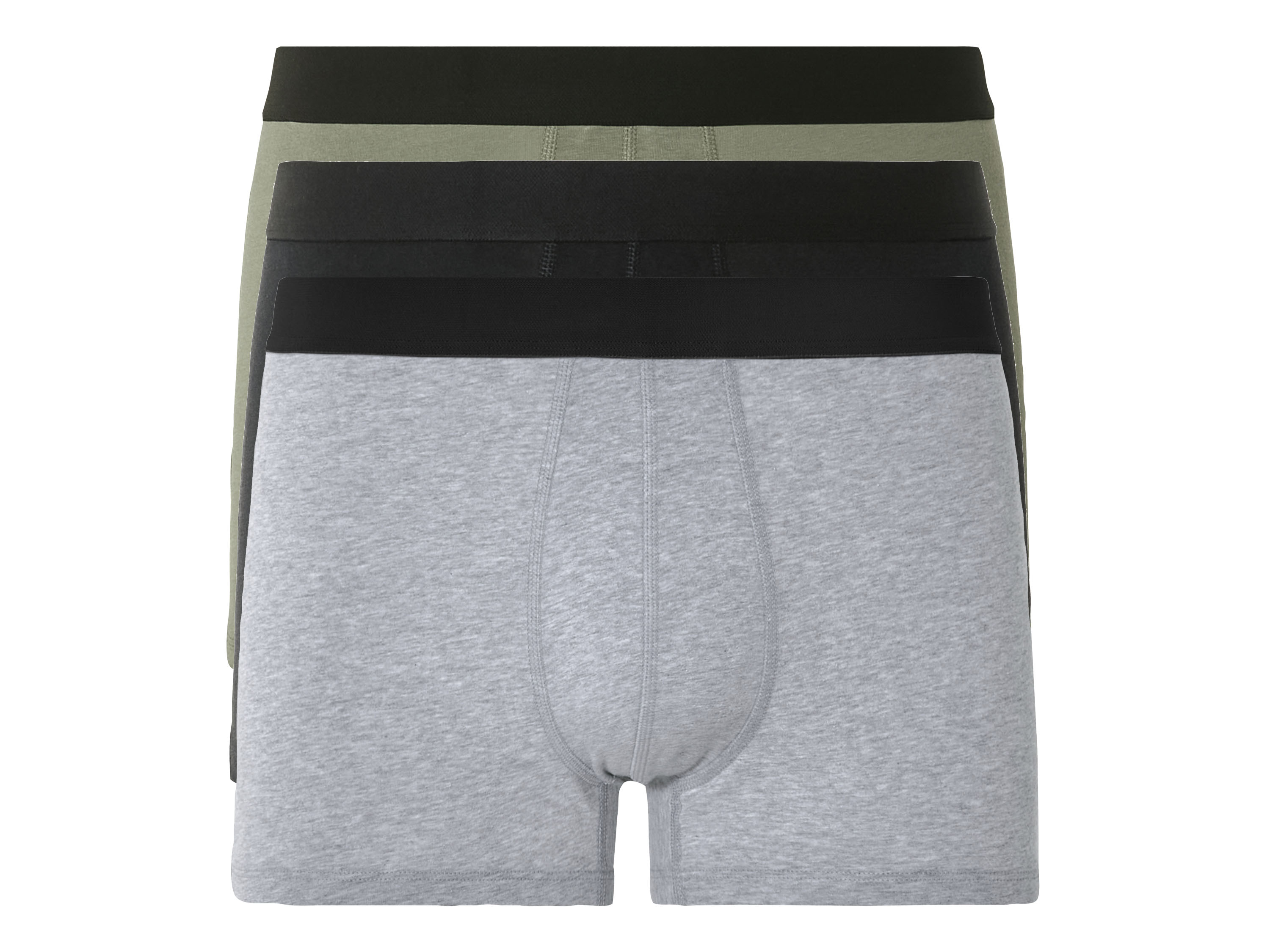 LIVERGY® Lot de 3 boxers homme (noir/gris/vert)