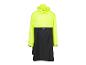 Poncho de pluie bicolore jaune fluo et noir avec capuche et poche avant