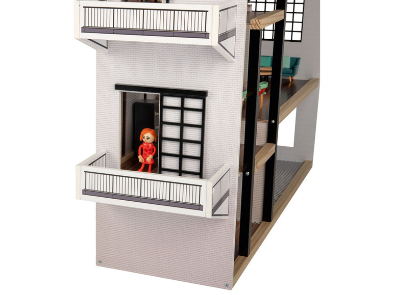 Aller en mode plein écran : Playtive Maison de poupée XXL en bois, 54 pièces - Image 20