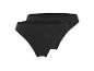 Lot de deux culottes côtelées noires pour femme.