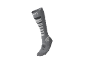 Chaussette de sport grise avec rayures blanches et gris foncé