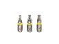 Trois embouts de tournevis Torx T10, T20 et T25 avec des bandes jaunes.
