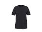 T-shirt Henley noir à manches courtes pour homme avec trois boutons.