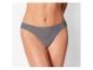 Un bas de bikini gris.