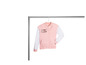 Une veste bomber rose avec l'inscription 'New York'.