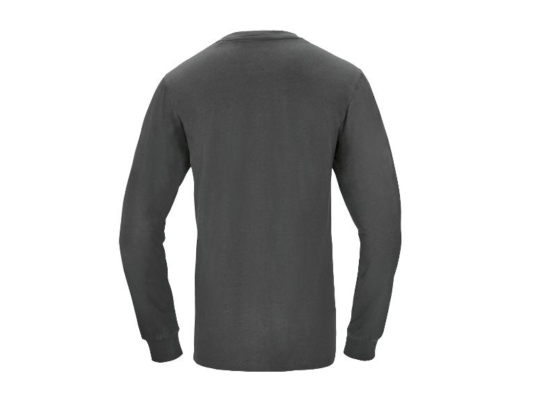 T-shirt à manches longues gris foncé, vue de dos.