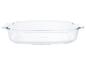 Plat à four Pyrex rectangulaire en verre.