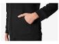 Un sweat-shirt noir à fermeture éclair avec une poche.