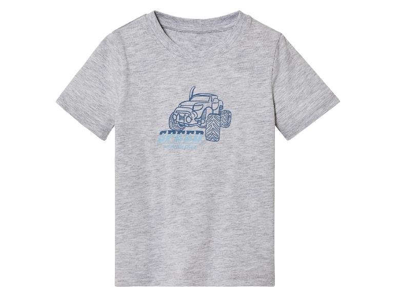 Un t-shirt gris avec un motif de monster truck.