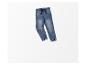 Pantalon jean bleu pour enfant avec cordon.