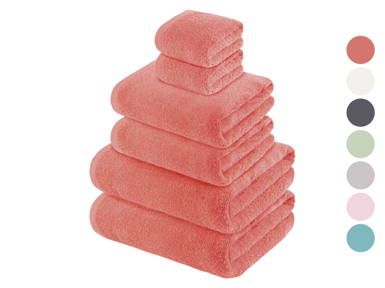 Aller en mode plein écran : LIVARNO home Set de 6 serviettes en éponge - Image 1