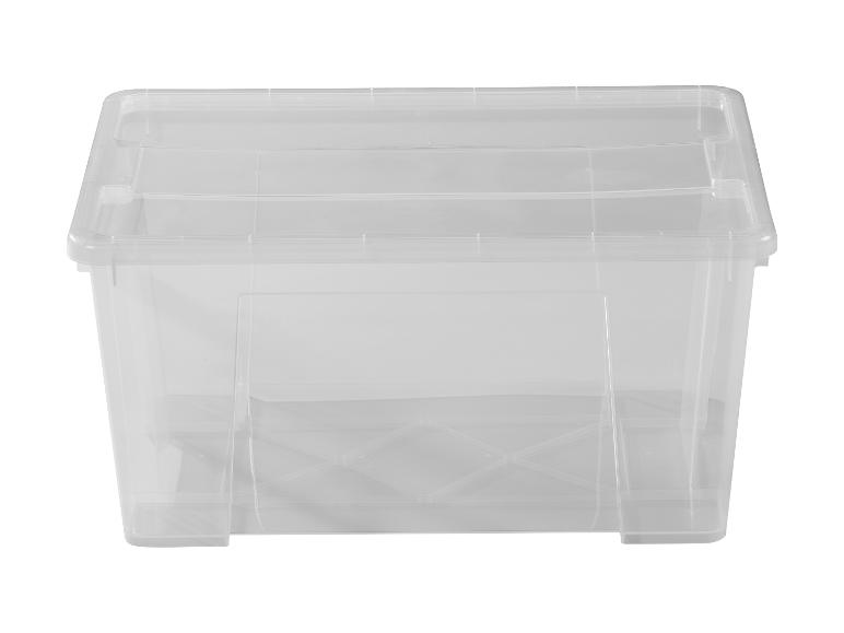 Boîte de rangement en plastique transparent avec couvercle