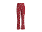 Pantalon de pyjama évasé rouge avec motif ours en peluche