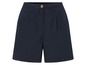 Short bleu marine à plis.