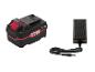 Une batterie X20V TEAM noire et son chargeur.