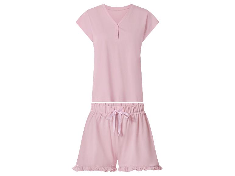 Ensemble de pyjama rose pour femme avec t-shirt à manches courtes et short