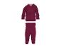 Ensemble tricoté premium LUPILU® pour bébé en bordeaux, comprenant un pull et un pantalon.