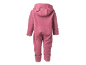 Combinaison rose pour enfant avec capuche et oreilles, vue arrière