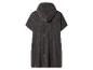 Poncho-serviette à capuche gris foncé, vue de dos