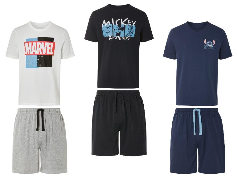 Pyjamas Marvel, Mickey et Stitch : t-shirts et shorts assortis.