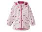 Veste imperméable rose à fleurs pour enfant.