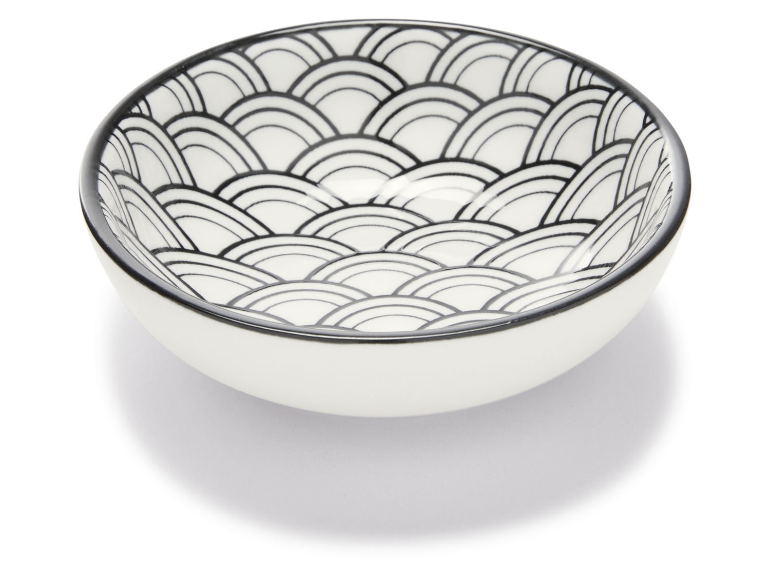 ERNESTO® Vaisselle de cuisine asiatique (Coupelle à sauce/noir et blanc)