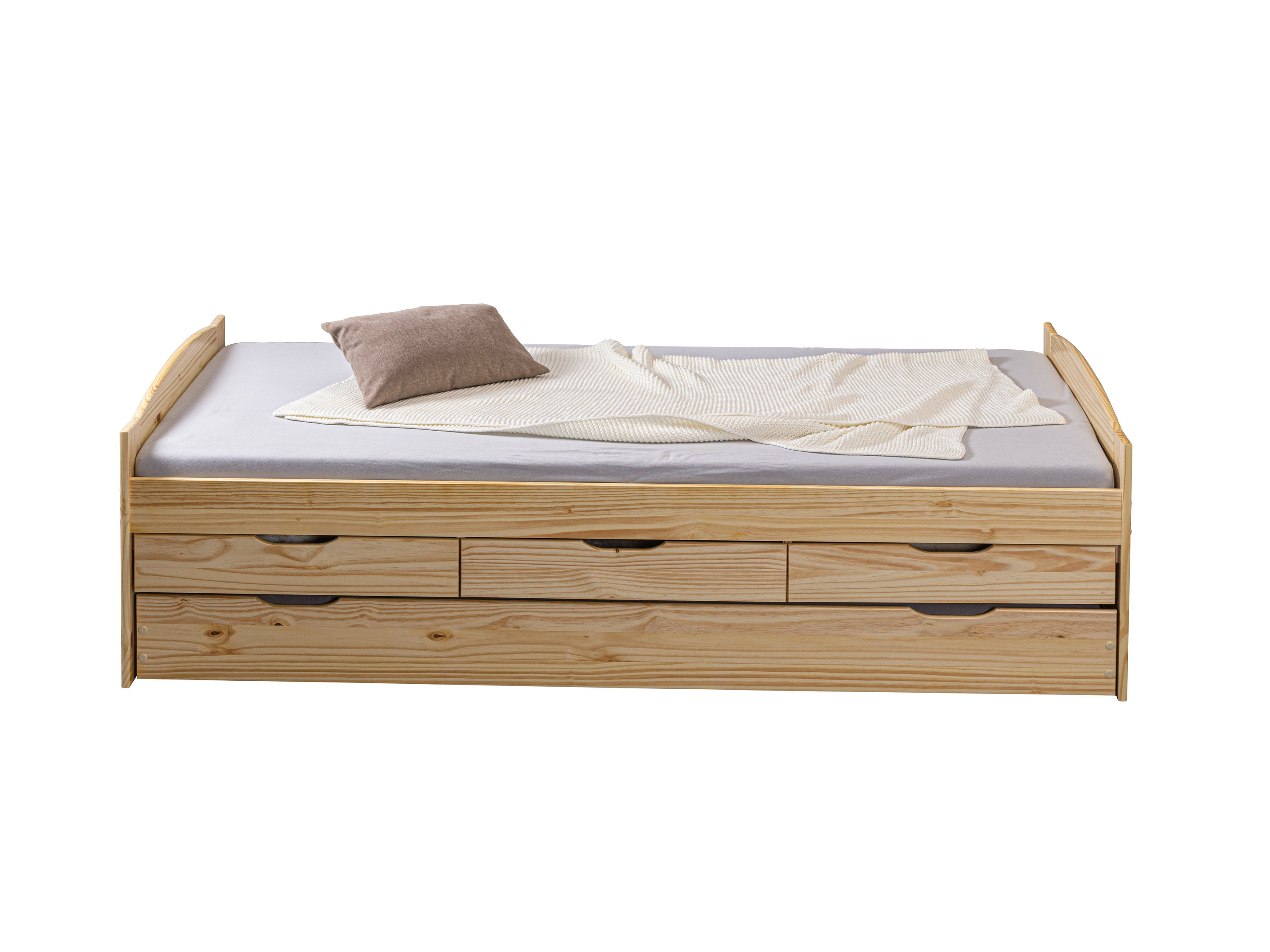Inter Link Lit banquette 3 tiroirs, 205 x 63 x 96 cm (marinella - naturel)